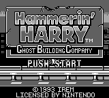 Hammerin' Harry - Ghost Building Company (Europe) Title Screen